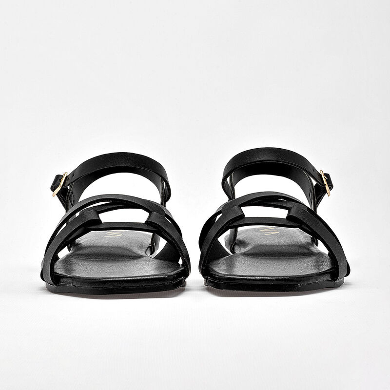Dva sandalia piso para mujer negro cod 141519-E image number null