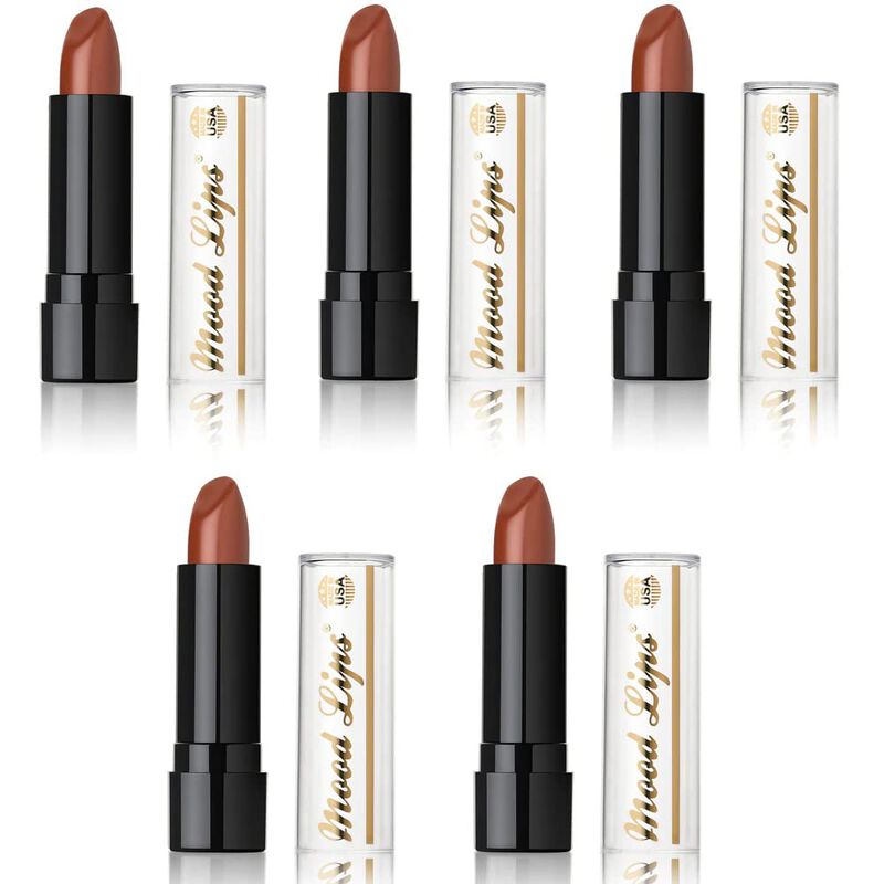 L&aacute;piz Labial Mood Lips Marr&oacute;n - Pack De 5 De La... image number null