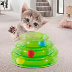 Juguete Circular para Gatos de 3 Niveles Hs050 Verde Set 2 Pzs