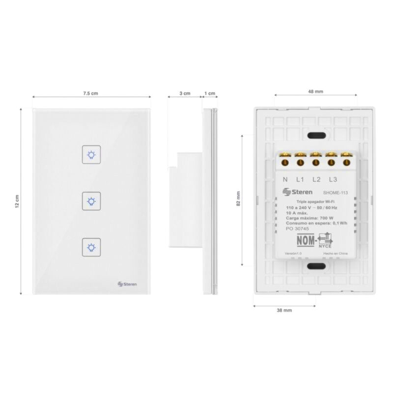 Apagador Wi-Fi* Touch Triple image number null