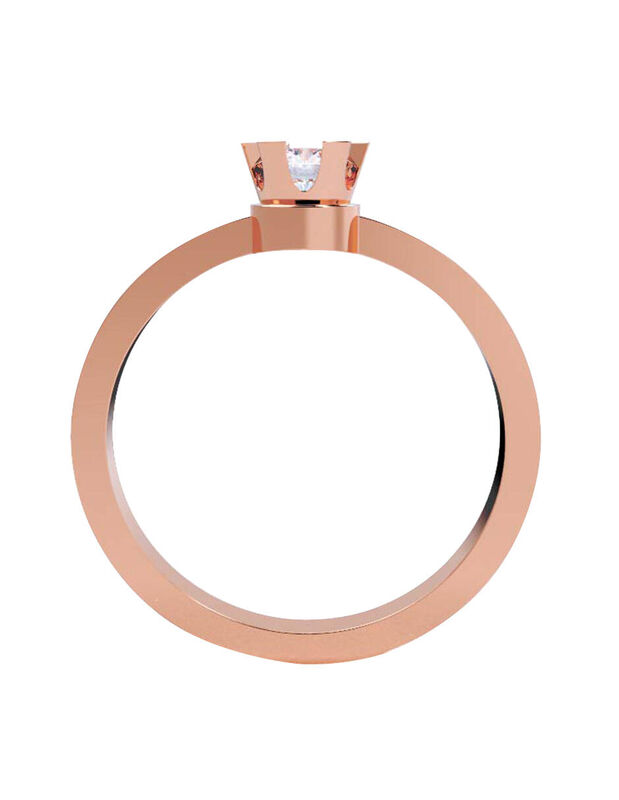 Anillo de Compromiso de 14K con Diamante de Lab... image number null