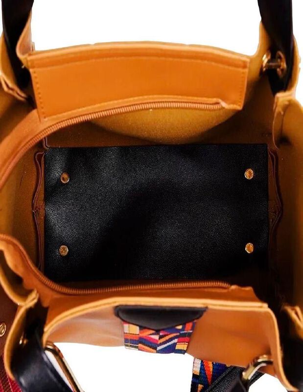 Set De Bolsa Pink Brule De Cuero Para Mujer image number null