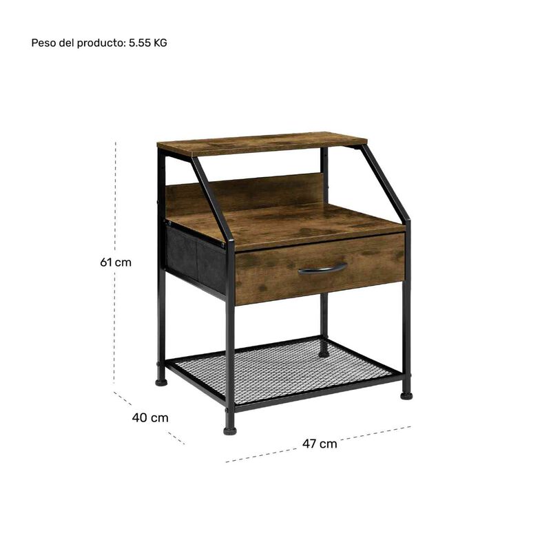 Mueble Buro Comoda Mesa Noche Balda 1 Cajon Mod... image number null