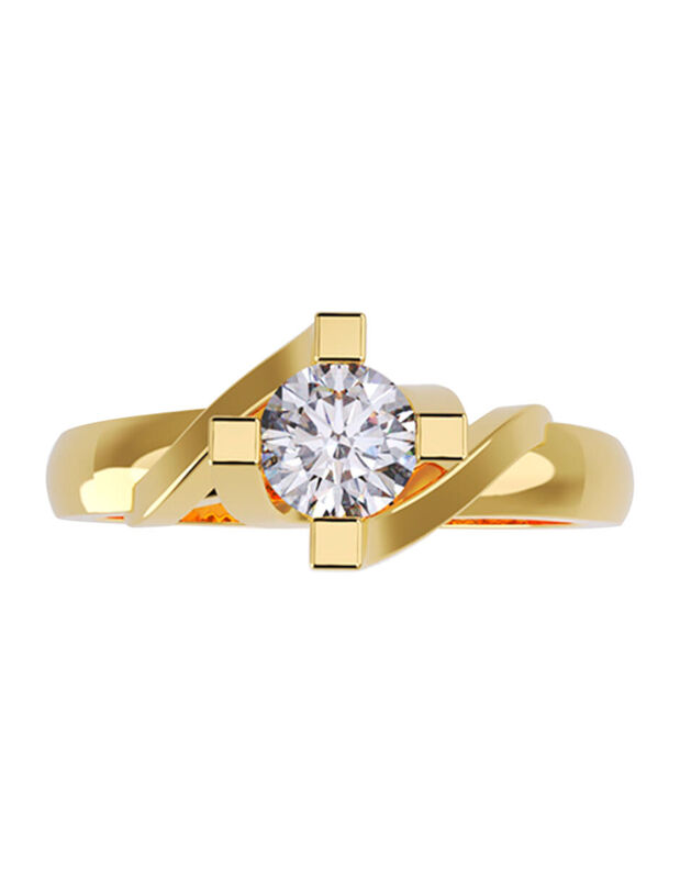 Anillo de Compromiso de 14K con Diamante de Lab... image number null