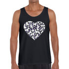Tank Top Word Art Para Hombre - Coraz&oacute;n de Perro - Negro