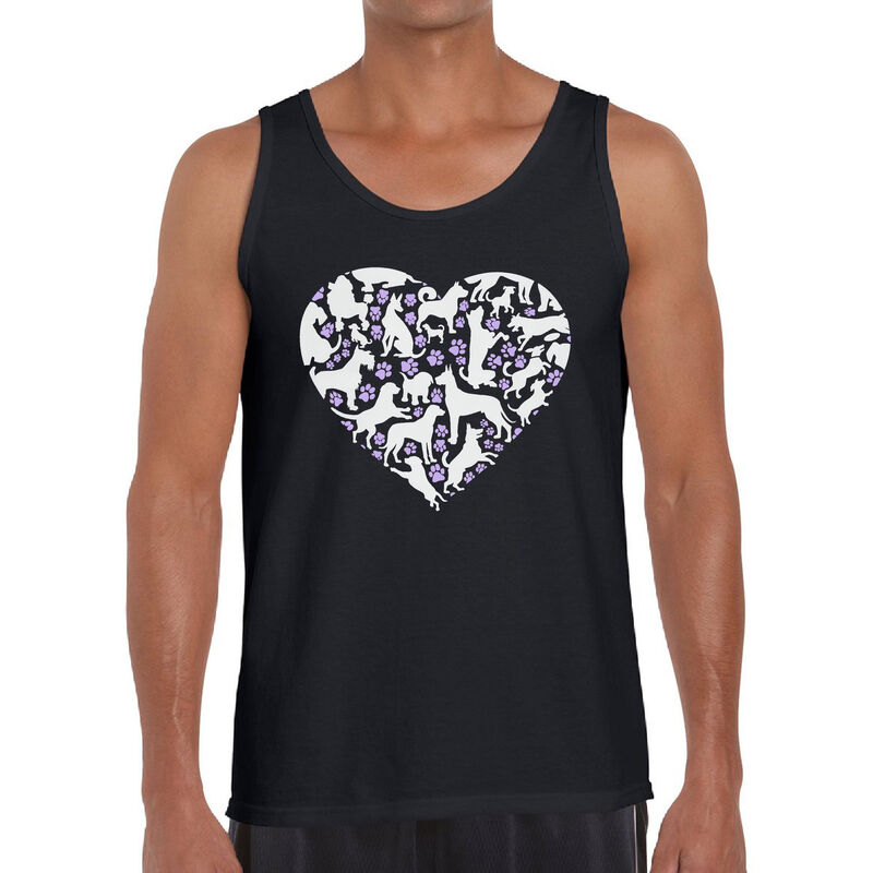 Tank Top Word Art Para Hombre - Coraz&oacute;n de Perr... image number null