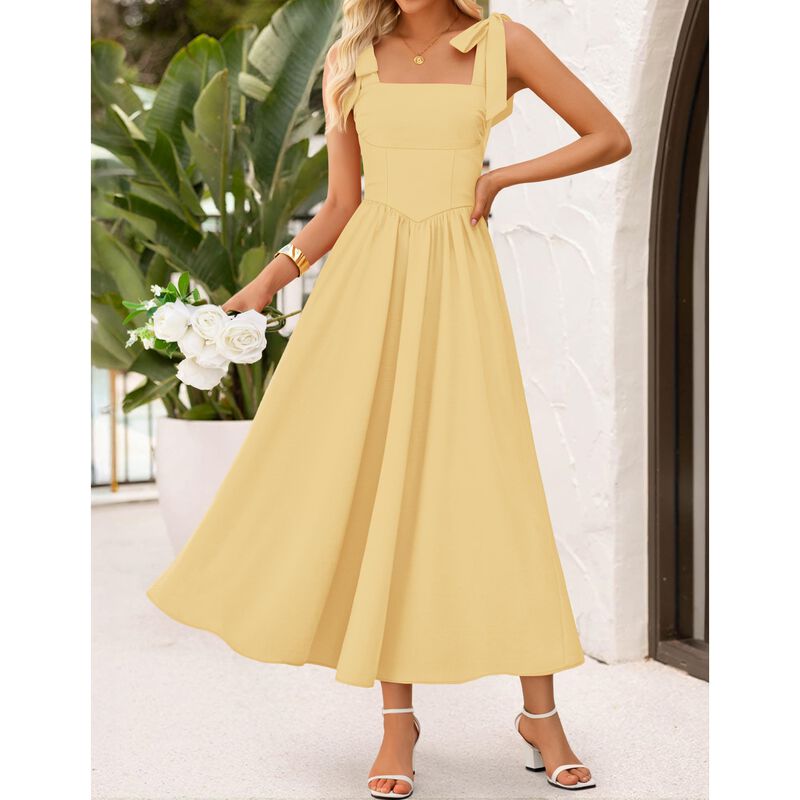 Vestido Maxi Amarillo Zesica M image number null