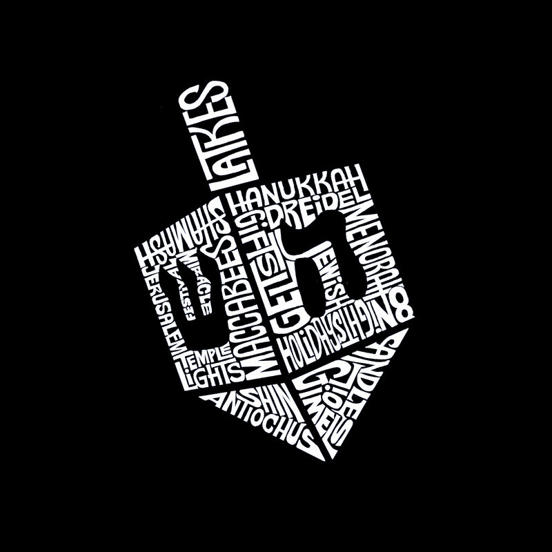 Camiseta Word Art Para Mujer - Hanukkah Dreidel... image number null