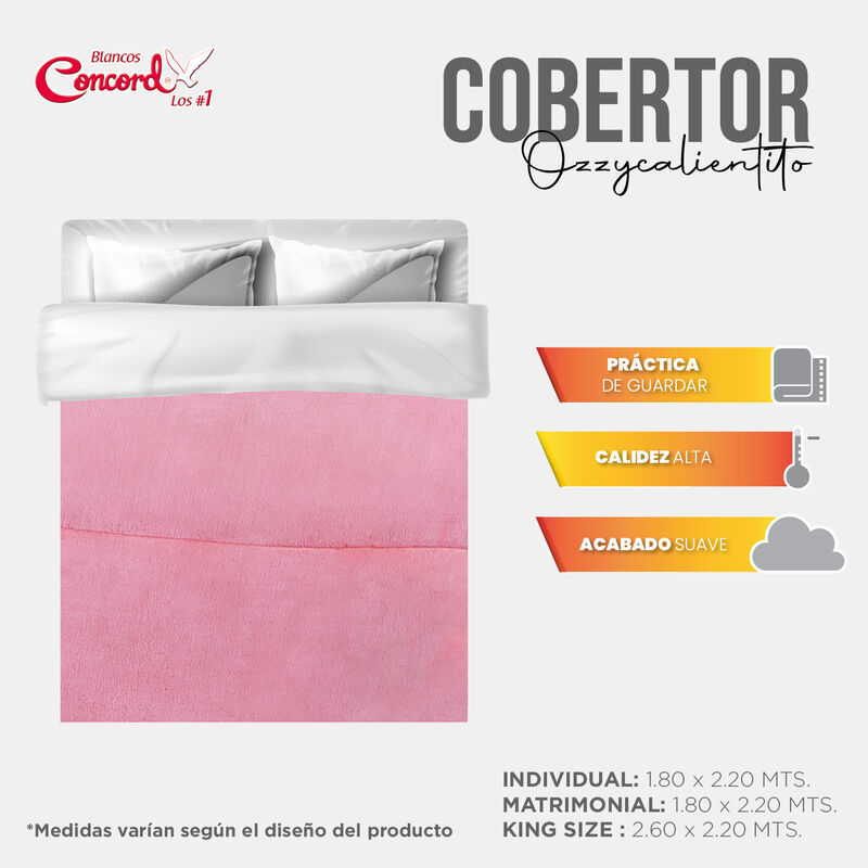 COBERTOR PACHICALIENTITO ROSA KS/XL-QS image number null