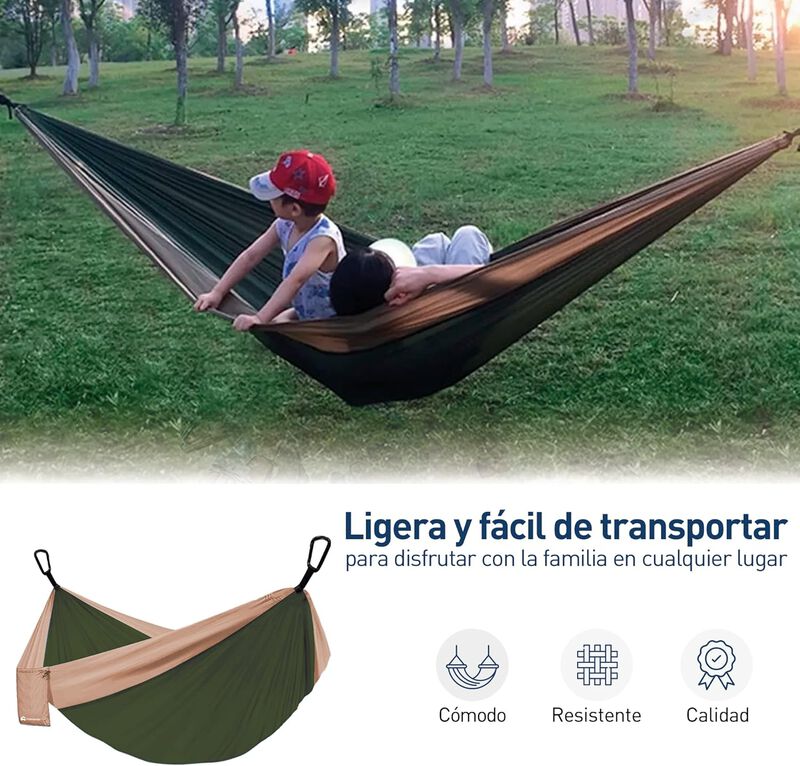 Hamaca Port&aacute;til Verde con Correas Bluelander image number null