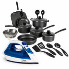 Kit Tramontina Bater&iacute;aprimaware 18pz Negro + T-fal Plancha Easy Steam