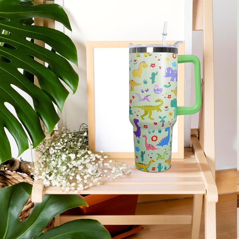 Vaso T&eacute;rmico Ceovfoi 1200 ml Con Asa De Dinosau... image number null