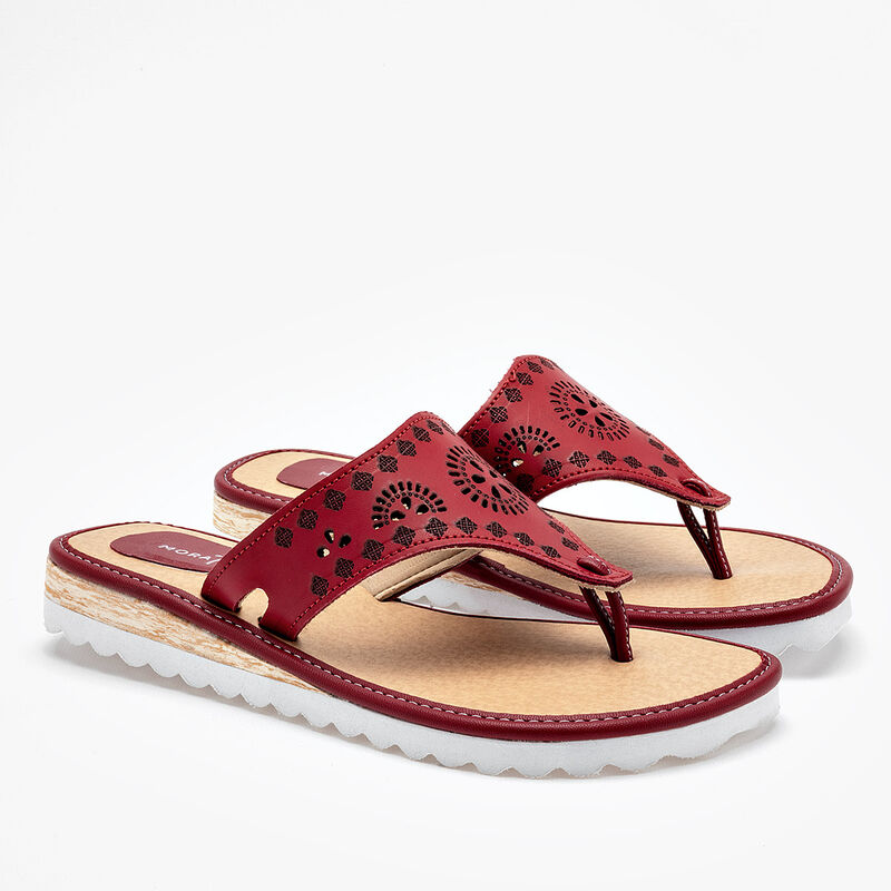 Mora Tierra Sandalia para mujer rojo image number null