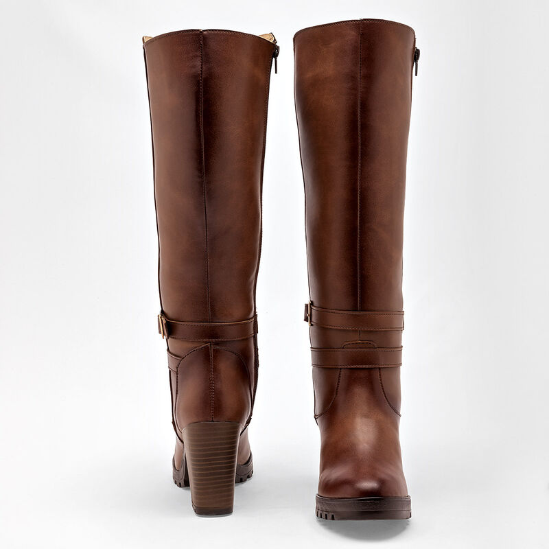 Valeria Star Bota Tac&oacute;n Para Mujer Camel Cod 12... image number null