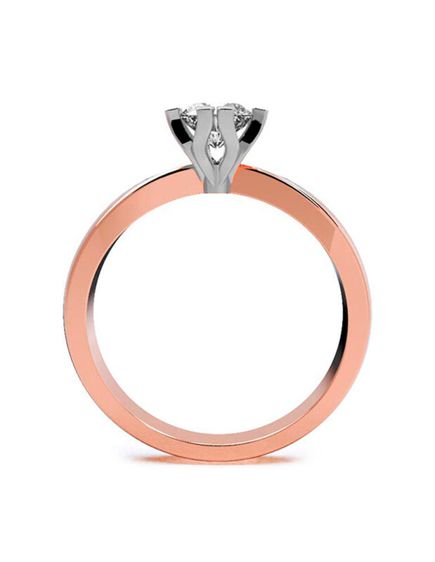 Anillo de Compromiso de 10K con Circonia Talla ... image number null