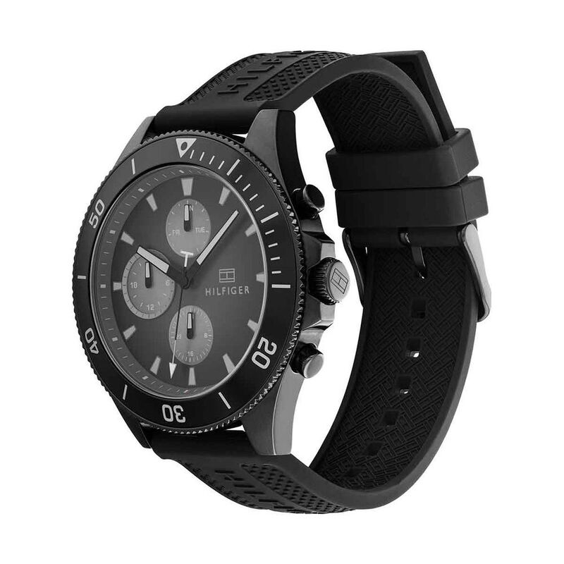 Reloj Tommy Hilfiger Hombre Silicona Negro 1791... image number null