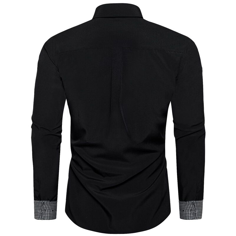 Camisa Dibangu De Manga Larga Negra Y Blanca - ... image number null