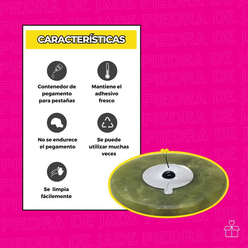 10 Piedra Jade para Pegamento Adhesivo de Pesta... image number null