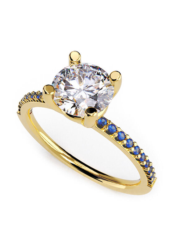 Anillo de Compromiso de 14K con Circonia Talla ... image number null