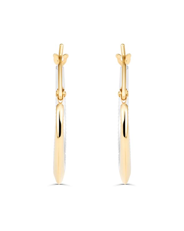 Arracadas De Oro Amarillo Y Blanco 14k (20 Mm A... image number null