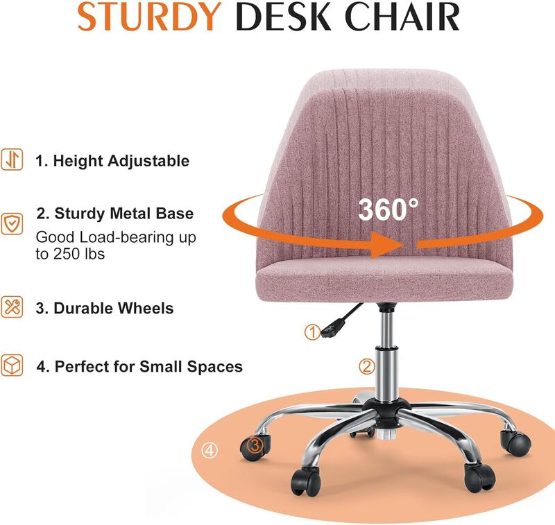 Silla De Escritorio Simple Deluxe Sin Brazos Ro... image number null