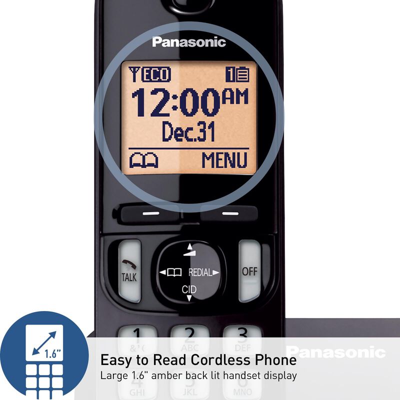 Tel&eacute;fono Inal&aacute;mbrico Panasonic Kx-tgc202b Con P... image number null