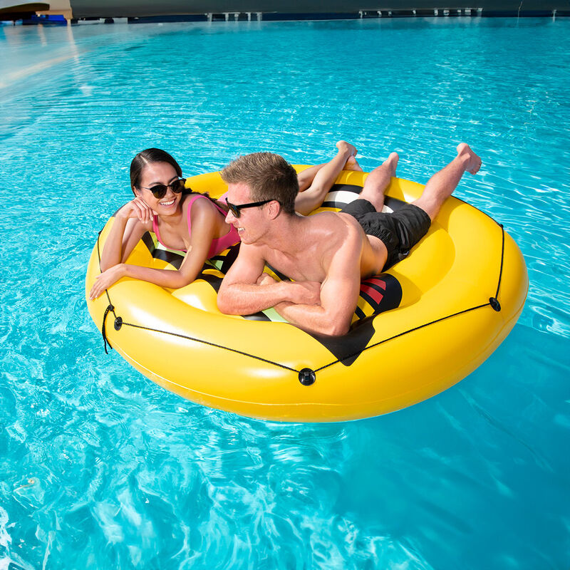 Cama Inflable Circular 1.88m Figura Emoji Sonri... image number null