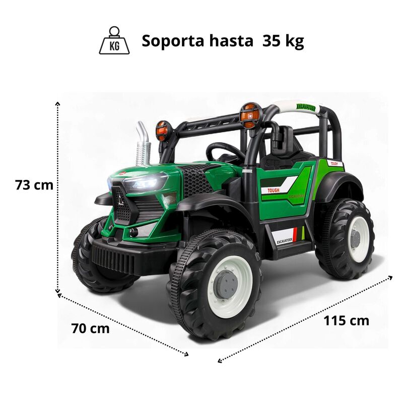 Tractor El&eacute;ctrico Montable 12v Con Control Remo... image number null