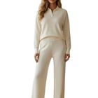 Conjunto Para Dama Casual CONJ-085 Beige Elegante Pantal&oacute;n y Su&eacute;ter Moderno
