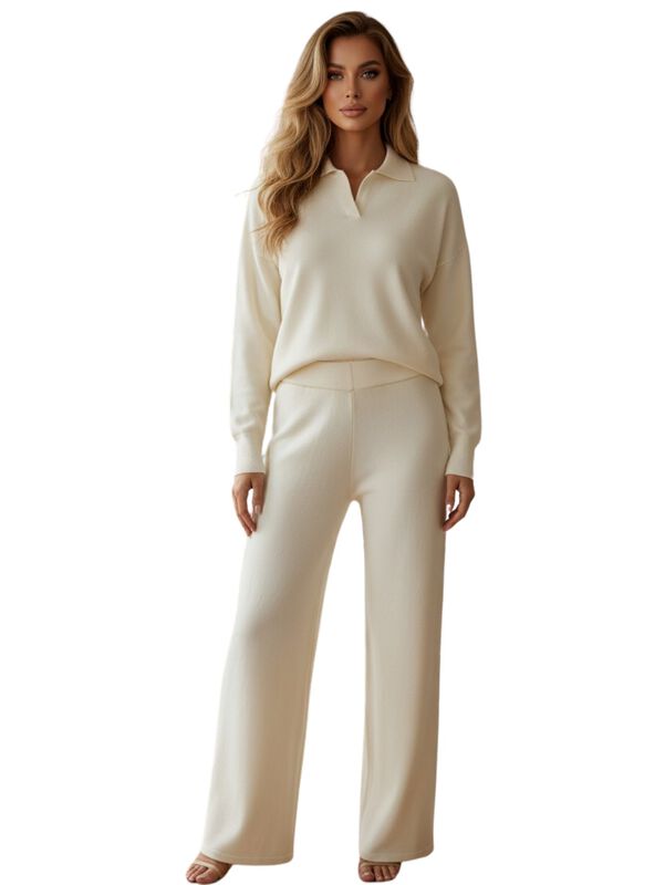 Conjunto Para Dama Casual CONJ-085 Beige Elegan... image number null