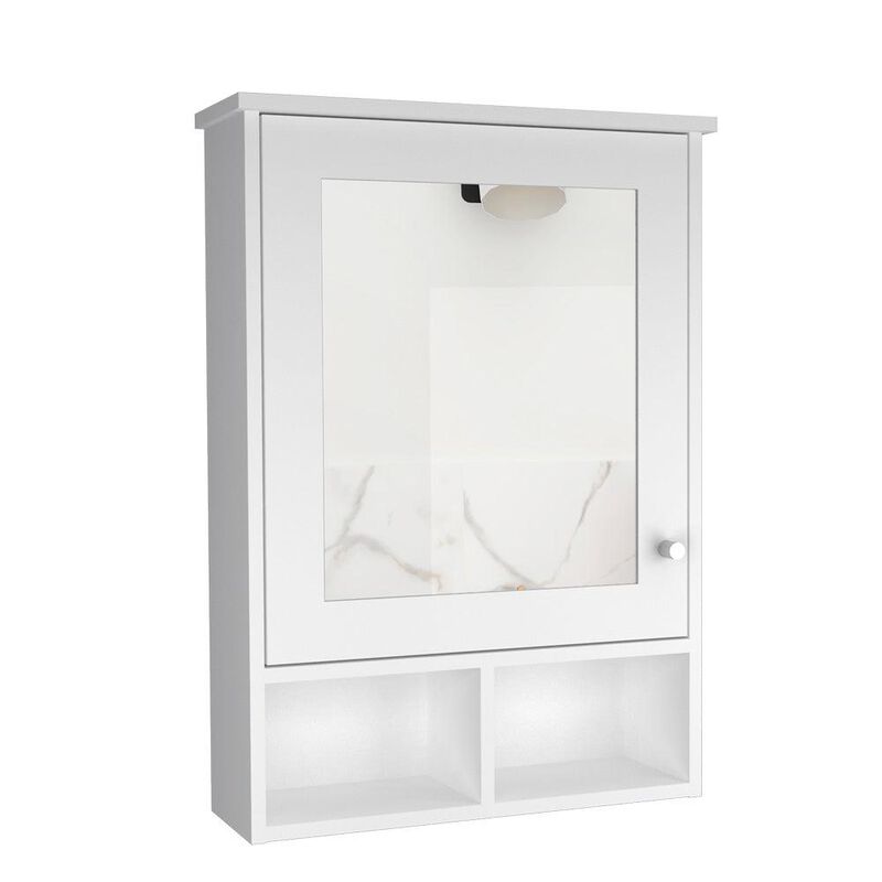 Gabinete Para Ba&ntilde;o Egeo Blanco Con Puerta Espej... image number null