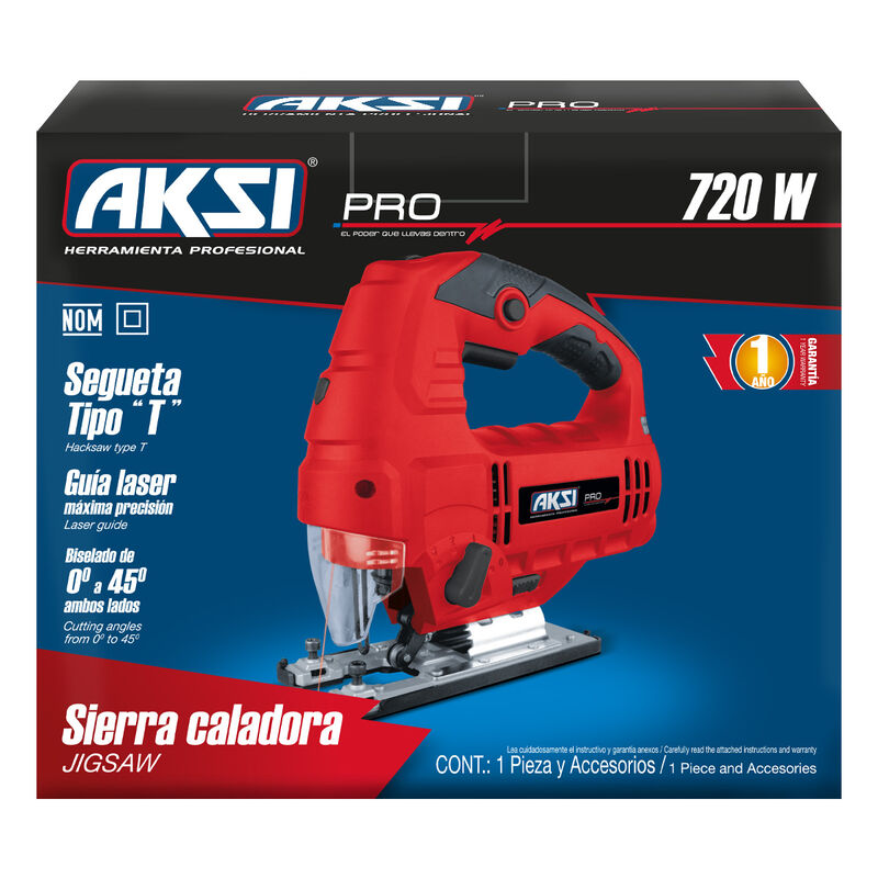 Sierra Caladora Aksi 720W con Laser Profesional image number null