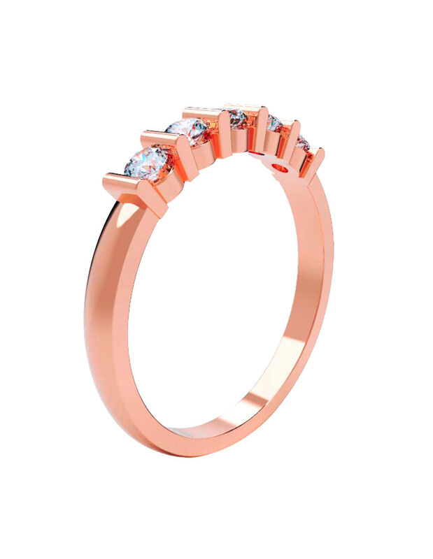 Anillo de Compromiso en Oro de 14K con Circonia... image number null