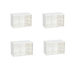 Organizador De Cajones Feadily 4 Piezas 18 cm &times; 10 cm &times; 12 cm Blanco