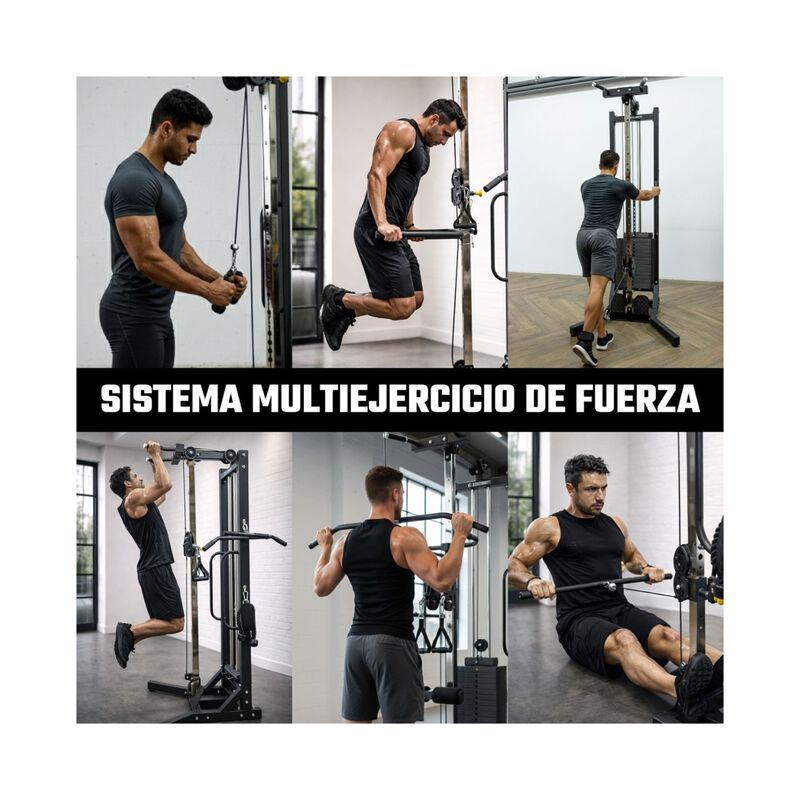 Maquina Multifuncional Polea Giratoria Gimnasio... image number null