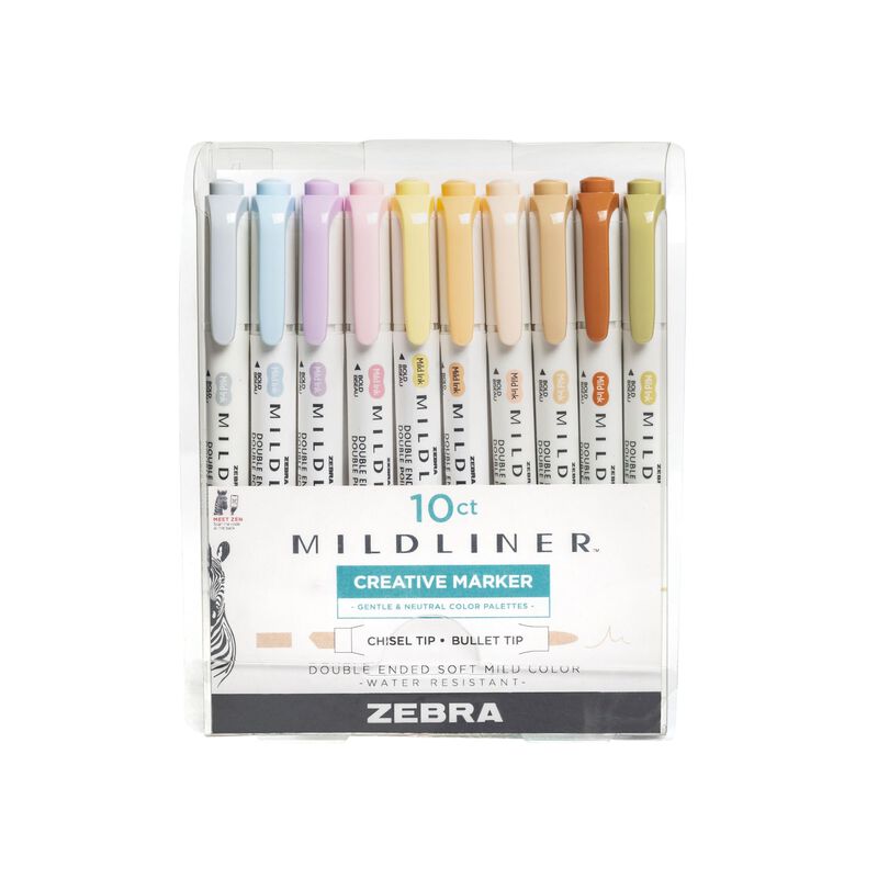 Set De Iluminadores Zebra Pen Mildliner De Dobl... image number null