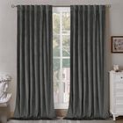 Cortinas Bgment De Terciopelo Gris, 213 Cm De Largo, Con Aislamiento T&eacute;rmico