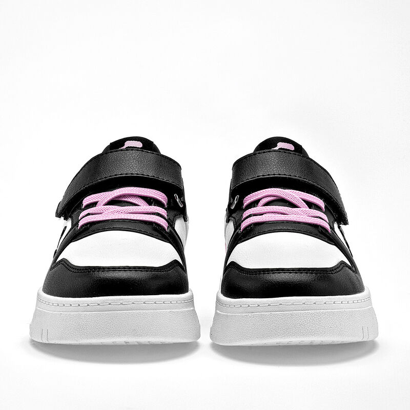 Charly tenis urbano para ni&ntilde;a blanco negro rosa... image number null