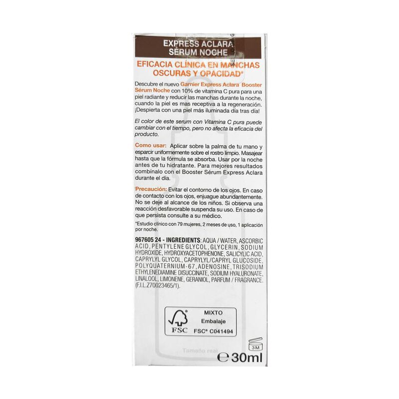 Serum Garnier Express Aclara Noche 30 Ml image number null
