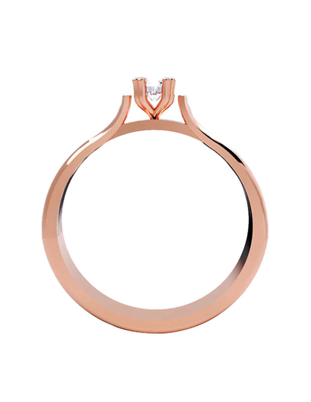 Anillo de Compromiso de 14K con Diamante de Lab... image number null