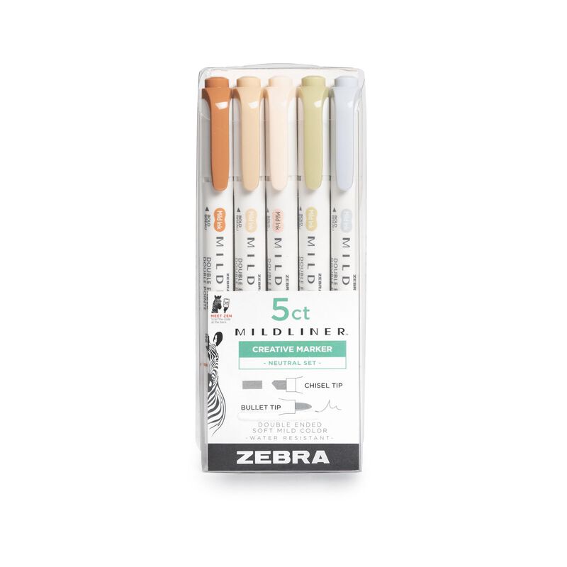 Set De Iluminadores Zebra Pen Mildliner De Dobl... image number null