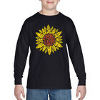 Camiseta De Manga Larga Word Art Para Ni&ntilde;o - Girasol - Negro