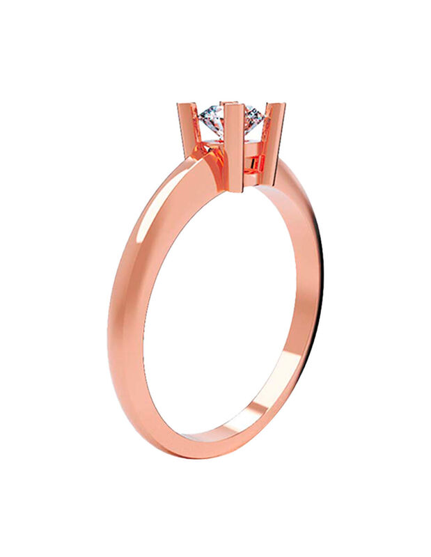 Anillo de Compromiso de 14K con Diamante de Lab... image number null