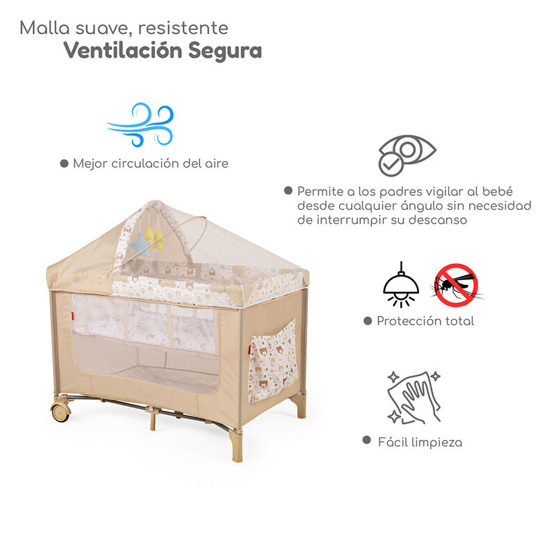 Cuna Corral Plegable con Cambiador y Dos Nivele... image number null