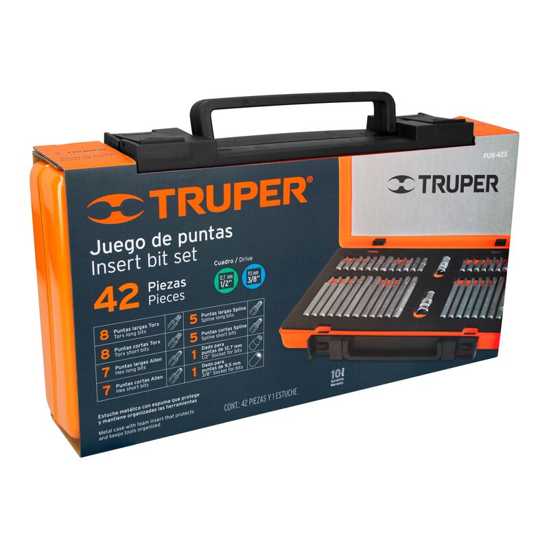 Juego 42 Puntas 1/2' y 3/8' de 75 y 30 Mm Estuc... image number null