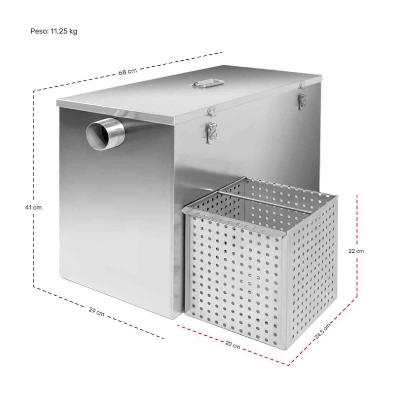 Trampa Grasa Industrial Restaurantes Acero Inox... image number null