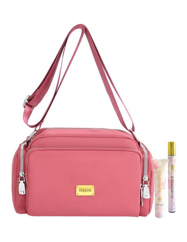 Bolsa Crossbody Pink Brule City Lights Para Muj... image number null