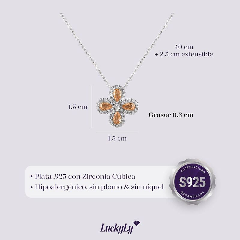 Collar Aina LuckyLy Plata .925 con Zirconia C&uacute;b... image number null