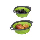 Juego de 2 coladores de silic&oacute;n plegables 1.8 L y 3.7 L