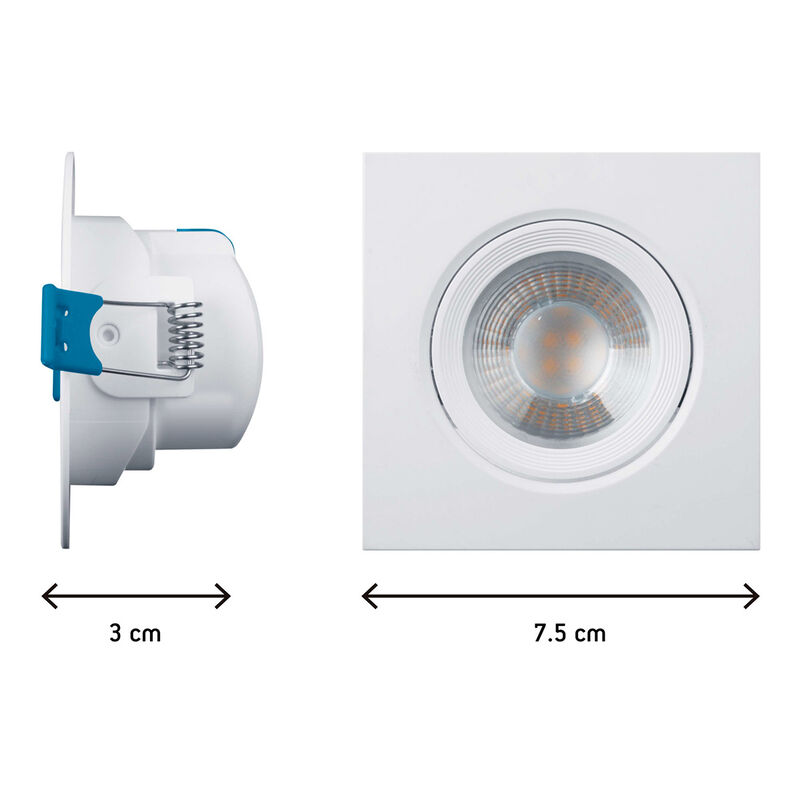 Pack de 6 spots Aksi 5W Cuadrado LED Empotrable... image number null